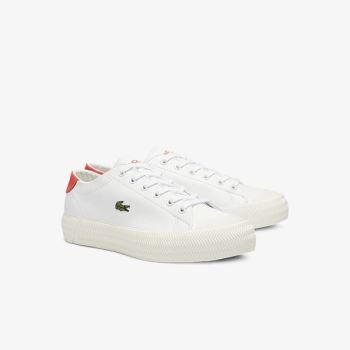 Lacoste Gripshot Leather and Suede Sneakers - Tenisky Dámské Bílé / Béžový | CZ-Na3m5o